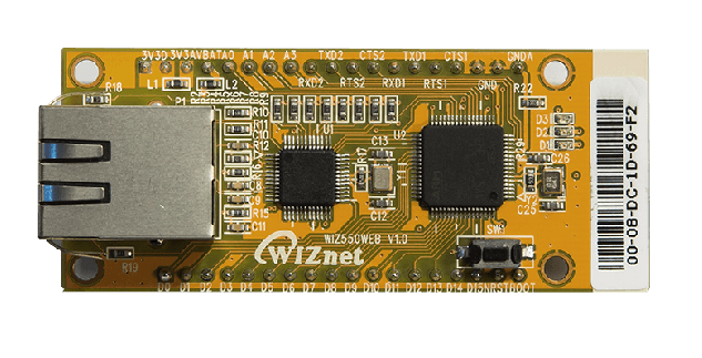 Image showing the top of the WIZnet WIZ550web module